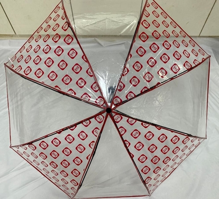 21-дюймовый прозрачный складной зонт ручной открытый металлический каркас