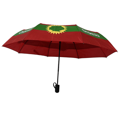 Зонтик перемещения Pongee красный автоматический с зонтиком 8 дам продвижения логотипа панели