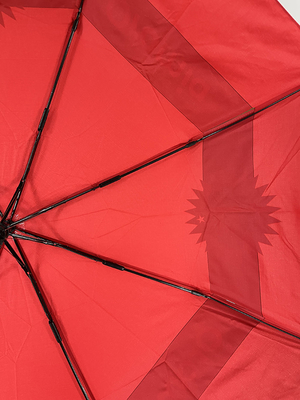 Зонтик перемещения Pongee красный автоматический с зонтиком 8 дам продвижения логотипа панели