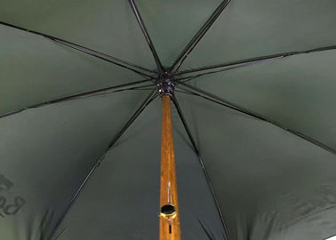 Зонтик ручки ручки дж деревянный дизайн логотипа металла 23 дюймов подгонянный рамкой