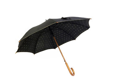 Свет двойного слоя ручки Унисекс черного зонтика деревянный простой на дождливые дни