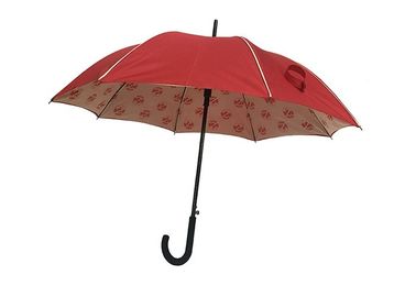 Зонтик гольфа красного ветра Понге устойчивый с печатанием панели внутренности полным
