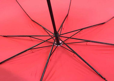 Красный Виндпрооф складной зонтик 27 крепких дюйма сильных для ветреной погоды
