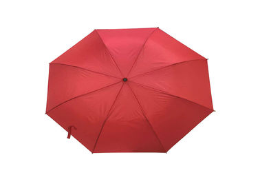 Красный Виндпрооф складной зонтик 27 крепких дюйма сильных для ветреной погоды