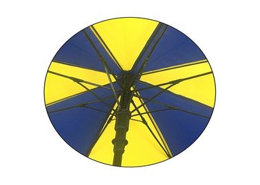 Зонтики гольфа рамки стеклоткани голубые желтые выдвиженческие с ручкой пены ЕВА