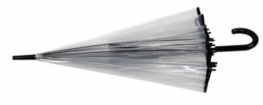 Рамка металла зонтика 16К ПОЭ дождя Унисекс длинной ручки прозрачная полностью черная