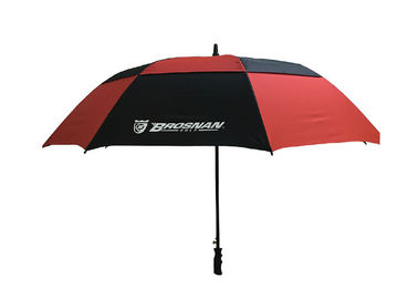 Ручка черного красного двойного сжатия ветра зонтиков гольфа сени Виндпрооф устойчивого пластиковая