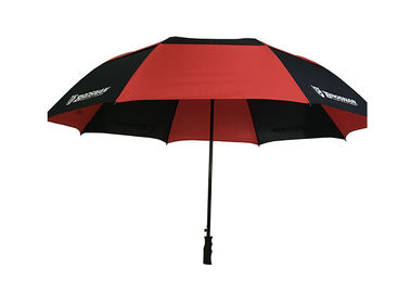 Ручка черного красного двойного сжатия ветра зонтиков гольфа сени Виндпрооф устойчивого пластиковая
