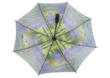 Небольшой напечатанный цифров зонтик гольфа автомобиля открытый, крепкая ручка ЕВА зонтика гольфа