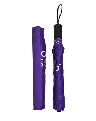 Оптовый зонтик створки компакта 2 ручки SilkLogo пластиковый прямой