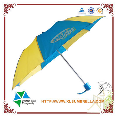 Водоустойчивый Windproof складывая зонтик с валом металла 8mm