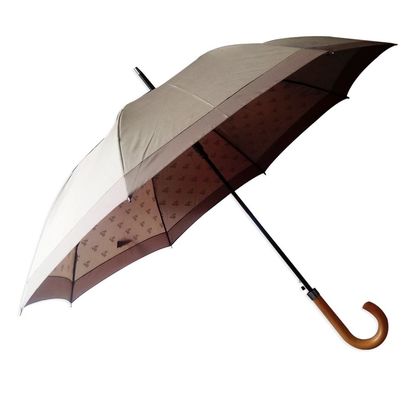 Деревянный зонтик гольфа компакта ткани Pongee ручки j