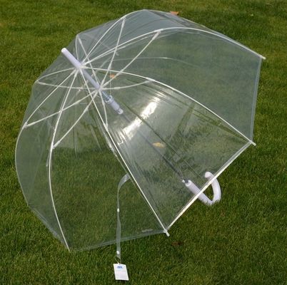 Зонтик дождя водоустойчивого вала металла ручки 8mm j прозрачный
