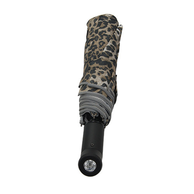 Автоматические открытые ручные зонтик печати леопарда конца 3 складывая с валом металла 8mm