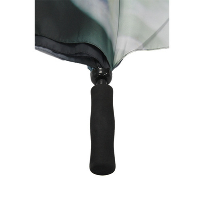 зонтик гольфа прямой ручки вала металла 8mm автоматический открытый с печатанием цифров