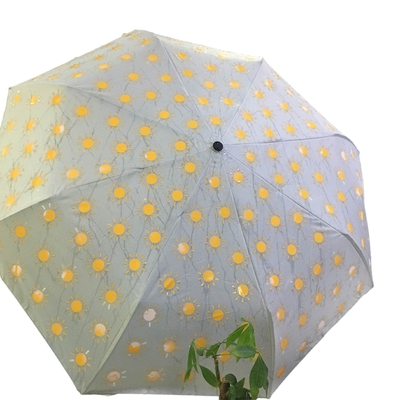 Ручной открытый зонтик ткани Pongee продвижения с волшебным печатанием
