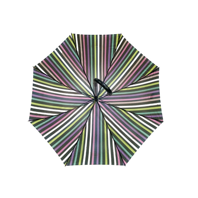 Зонтик SGS Windproof компактный прямой Striped для перемещения