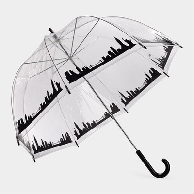 Погодостойкий прозрачный зонтик пузыря с ручкой крюка j