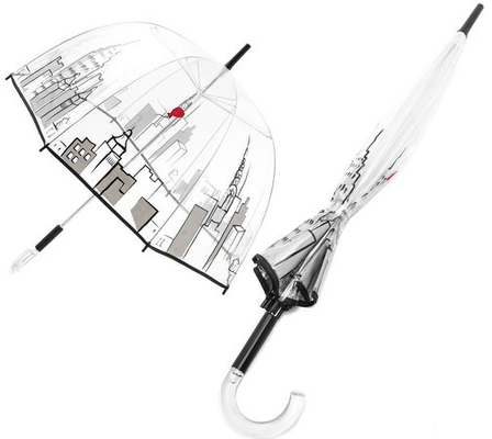 Погодостойкий прозрачный зонтик пузыря с ручкой крюка j