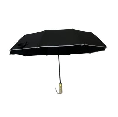 Reflective Piping Folding Umbrella Men Design Closed Length 32cm