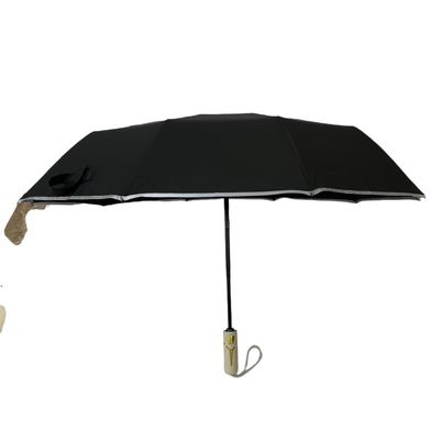 Reflective Piping Folding Umbrella Men Design Closed Length 32cm
