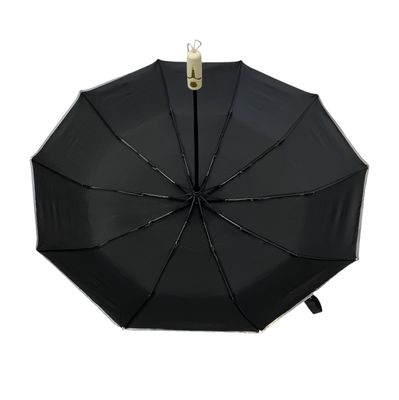 Reflective Piping Folding Umbrella Men Design Closed Length 32cm