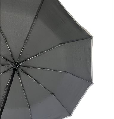 Reflective Piping Folding Umbrella Men Design Closed Length 32cm