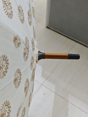 23-дюймовый авто открытый зонтик с хлопковым бельем и ребрами из стекловолокна для элегантной защиты от дождя