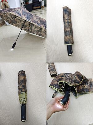 С светодиодным освещением автоматически открывается/замыкается зонтик безопасности с отражающей полосой для ночной видимости