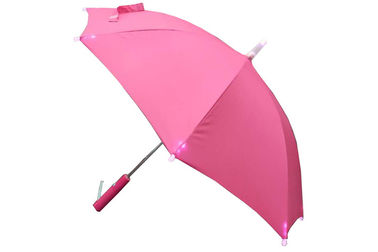 Подгонянная руководства зонтика девушек польза розового легкого открытая 19 дюймов с СИД на подсказках