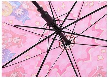 Длина 70км вала металла зонтика 8мм автоматических детей девушек розовая с пластиковой чашкой