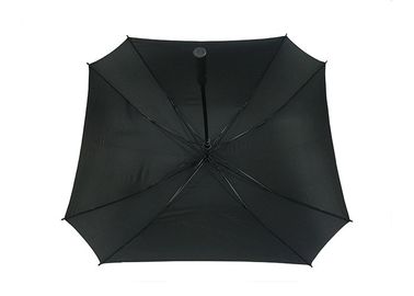 Зонтики гольфа квадратной черноты формы выдвиженческие с логотипом шелковой ширмы Понге