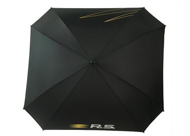 Зонтики гольфа квадратной черноты формы выдвиженческие с логотипом шелковой ширмы Понге