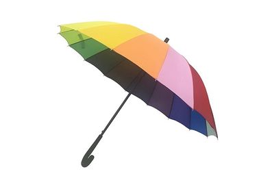 Рамка металла 16 зонтиков гольфа цвета радуги нервюр выдвиженческих более сильная