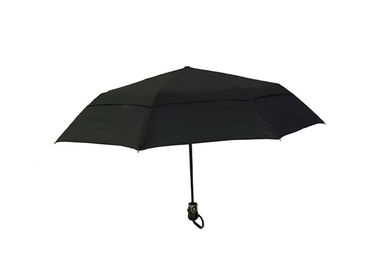 Слой черного сильного складного зонтика перемещения двойной для ветреной погоды