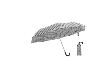 Облегченный складывая зонтик, ручка дж рамки зонтика 3 створок алюминиевая