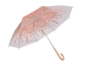 Зонтик модного пинка дам прозрачный, большой ясный зонтик купола