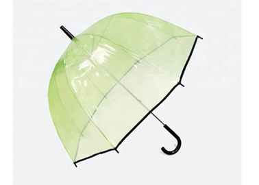 Зонтик зеленого купола ясности ПОЭ форменный, компактный зонтик пузыря с черной отделкой