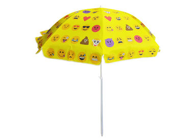 Компактный большой выдвиженческий желтый зонтик пляжа, персонализированный зонтик пляжа