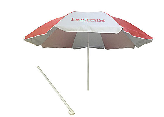 UPF50+ Windproof Portable Beach Umbrella for Family Beach Camping & Pool Side Use