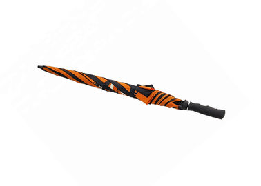 Оранжевая и черная компактная ткань полиэстера/Понге зонтика гольфа для перемещения