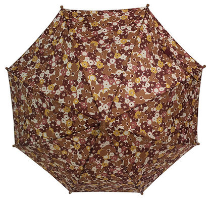 Дети флористической печати вала хромовой стали красивые розовые компактируют зонтик