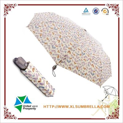 Зонтик красочного вала металла картины 8mm лист складной для женщин