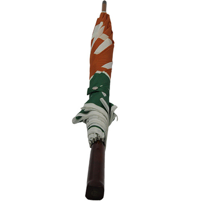 Утверждение TUV зонтика ручки изготовленной на заказ ткани Pongee логотипа прямое
