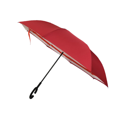 Зонтик двойного слоя ткани Pongee SGS изготовленный на заказ обратный перевернутый