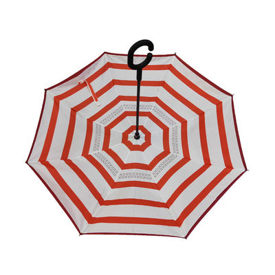 Зонтик двойного слоя ткани Pongee SGS изготовленный на заказ обратный перевернутый