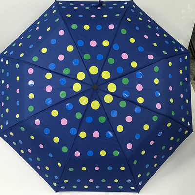 Волшебный печатая зонтик ткани Pongee складчатости автоматический открытый для дам