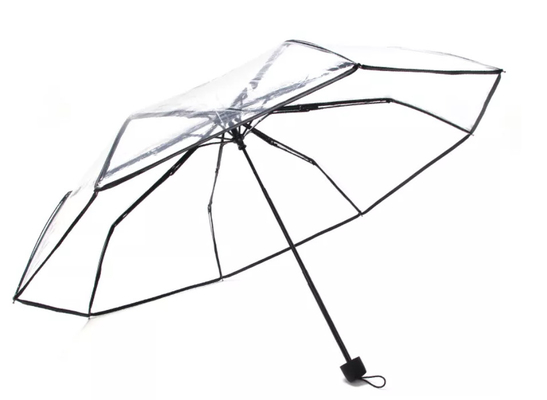 Изготовленные на заказ зонтик 23 Inchx8K логотипа прозрачные 3 складывая POE