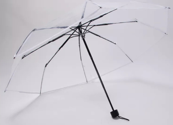Изготовленные на заказ зонтик 23 Inchx8K логотипа прозрачные 3 складывая POE