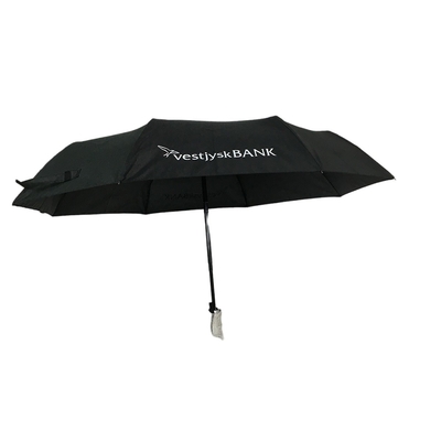 Windproof двойной Dia 95cm цвета черноты зонтика нервюр стеклоткани